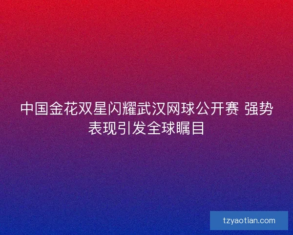 中国金花双星闪耀武汉网球公开赛 强势表现引发全球瞩目